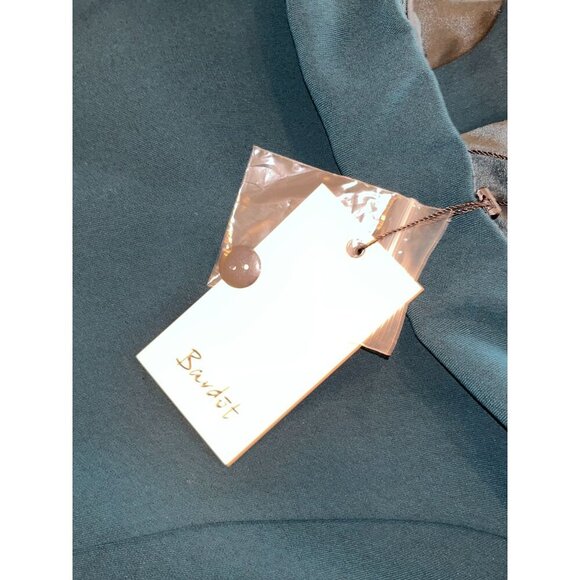 NWT Bardot Off The Shoulder Bell Sleeve Midi Length Solange Dress Women 8 Teal - Picture 8 of 12